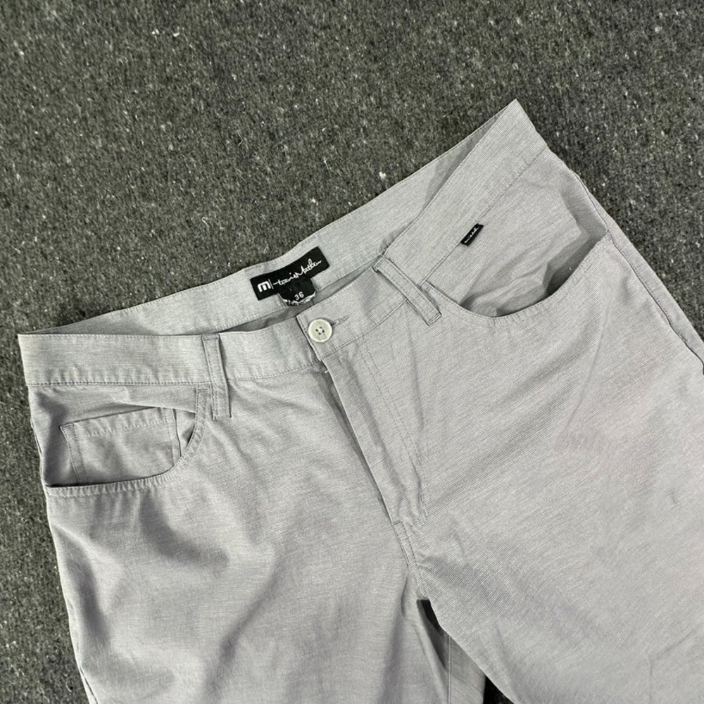 Travis Mathew Pants Open To Close Men Sz 36 Grey Golf Performance Stretch Light